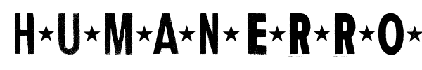 Human Error font preview